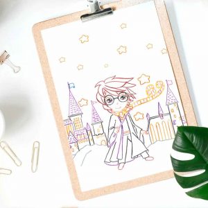 Pack lámina para colorear Harry Potter