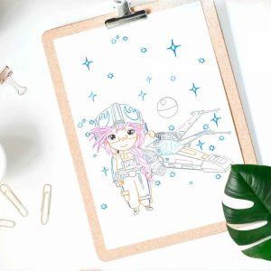 Pack lámina para colorear Luka Skywalker