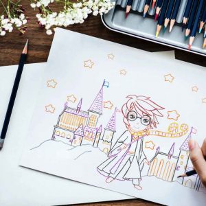 Pack lámina para colorear Harry Potter (horizontal)