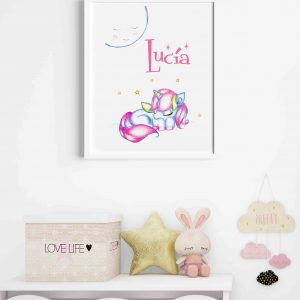 Lámina Unicornio Luna