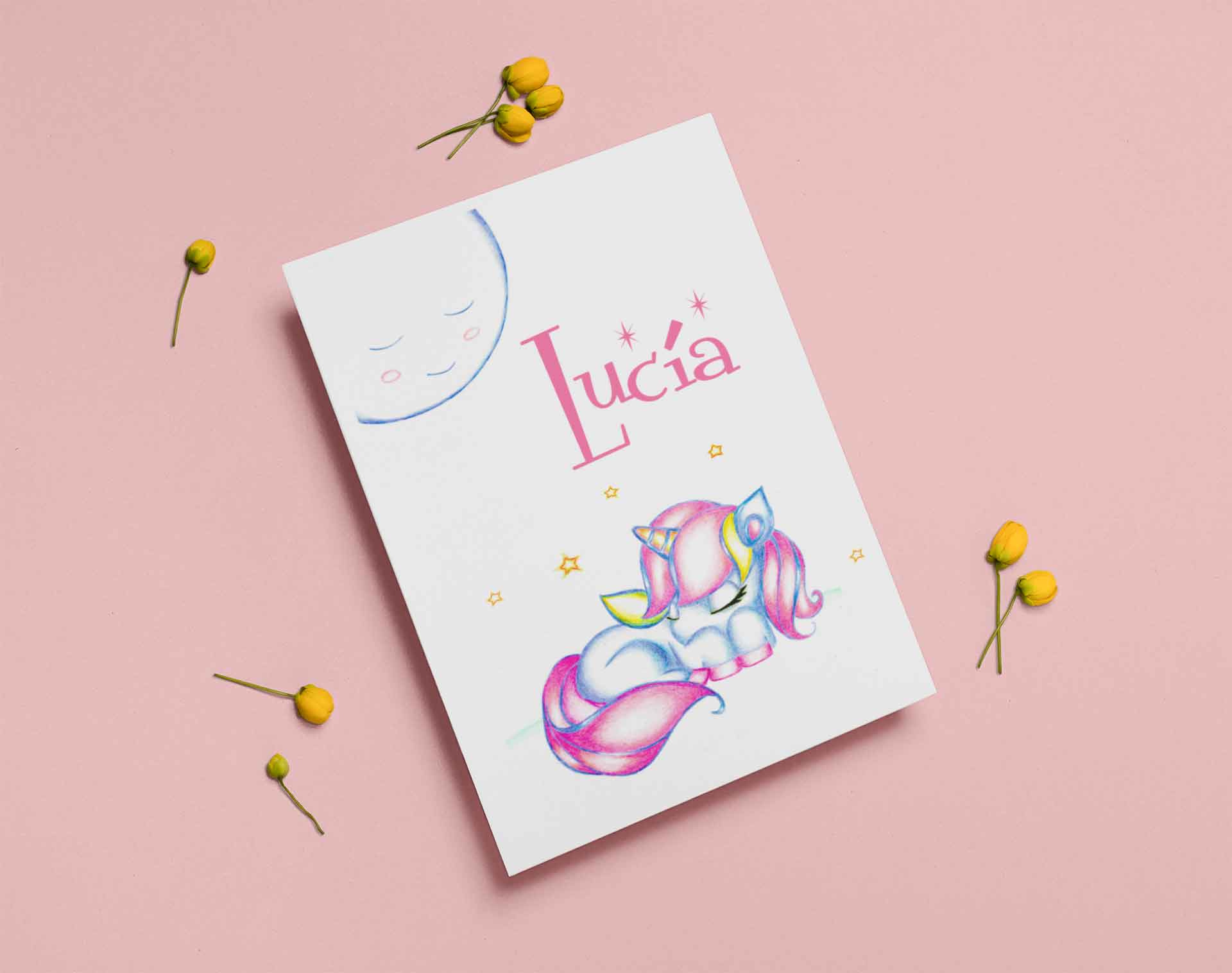 Lámina Unicornio Luna - Imagen 2